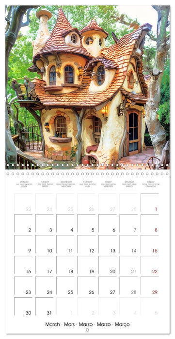 Enchanted Cabins (CALVENDO Monthly Calendar 2026)