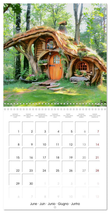 Enchanted Cabins (CALVENDO Monthly Calendar 2026)