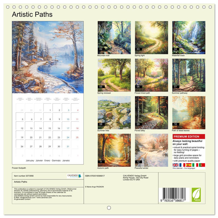 Artistic Paths (CALVENDO Monthly Calendar 2026)