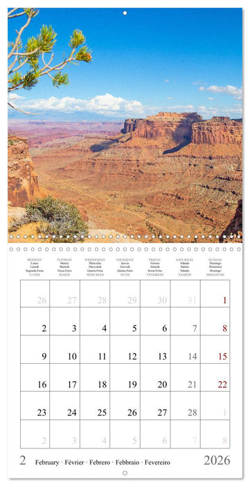 A Journey Through the Landscapes of the American West (CALVENDO Monthly Calendar 2026)