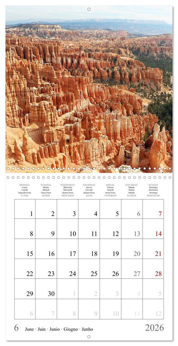 A Journey Through the Landscapes of the American West (CALVENDO Monthly Calendar 2026)