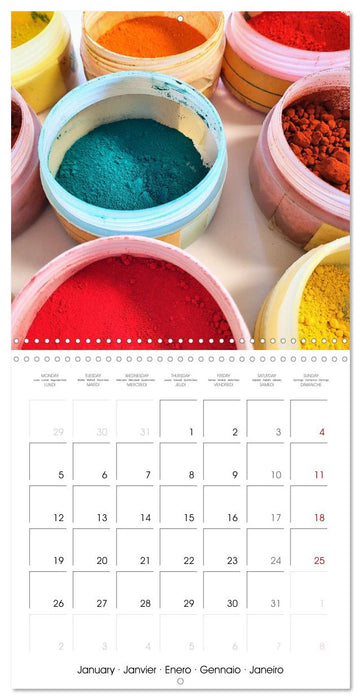 Painting makes you happy - Colourful art material in portrait (CALVENDO Monthly Calendar 2026)