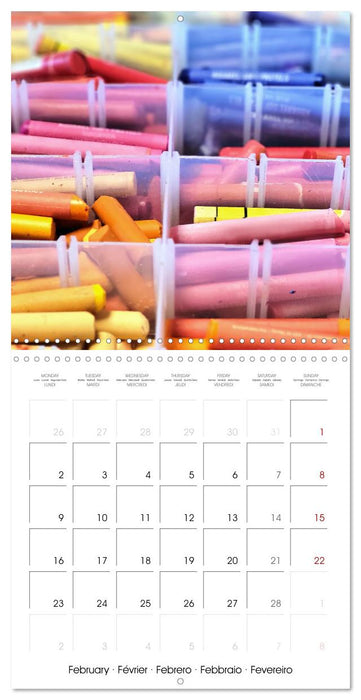 Painting makes you happy - Colourful art material in portrait (CALVENDO Monthly Calendar 2026)