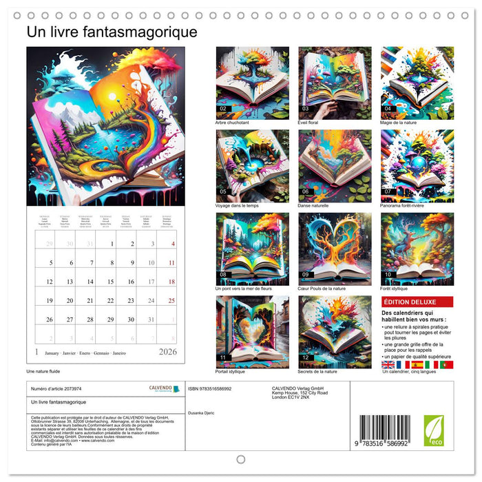 Un livre fantasmagorique (CALVENDO Calendrier mensuel 2026)
