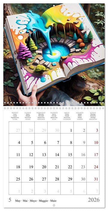 Un livre fantasmagorique (CALVENDO Calendrier mensuel 2026)