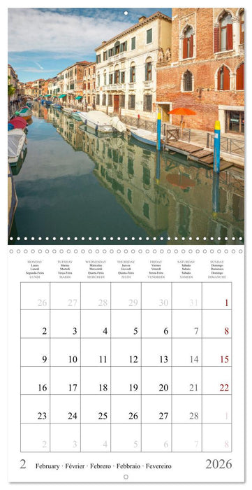 Lieux romantiques à Venise (CALVENDO Calendrier mensuel 2026)