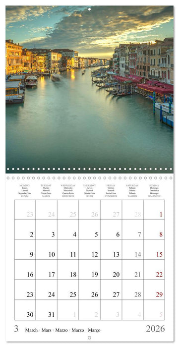 Lieux romantiques à Venise (CALVENDO Calendrier mensuel 2026)