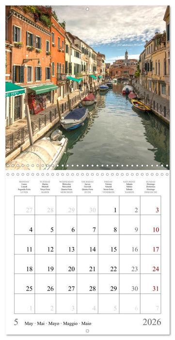 Lieux romantiques à Venise (CALVENDO Calendrier mensuel 2026)