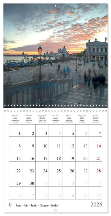 Lieux romantiques à Venise (CALVENDO Calendrier mensuel 2026)