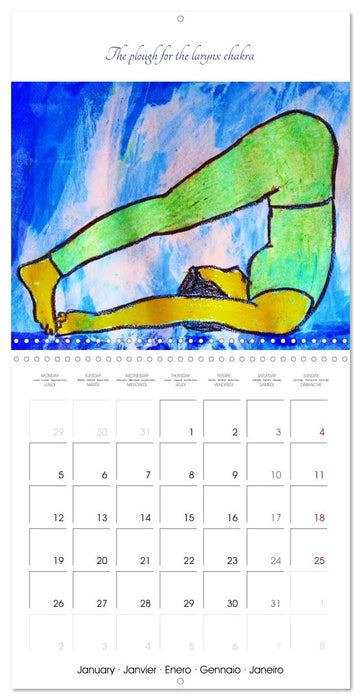 Yoga Power colours - Yoga asanas in relation to the chakras (CALVENDO Monthly Calendar 2026)