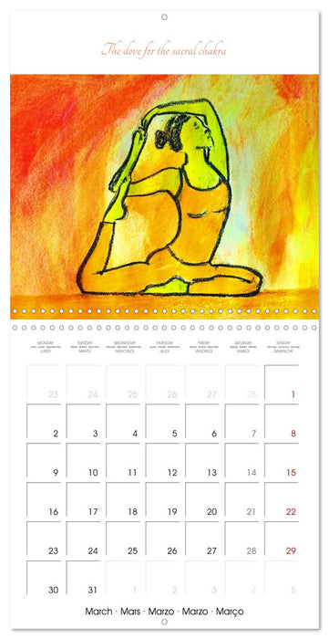 Yoga Power colours - Yoga asanas in relation to the chakras (CALVENDO Monthly Calendar 2026)