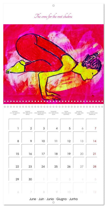 Yoga Power colours - Yoga asanas in relation to the chakras (CALVENDO Monthly Calendar 2026)