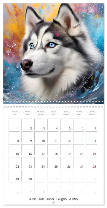 Colourful Splash Dogs (CALVENDO Monthly Calendar 2026)