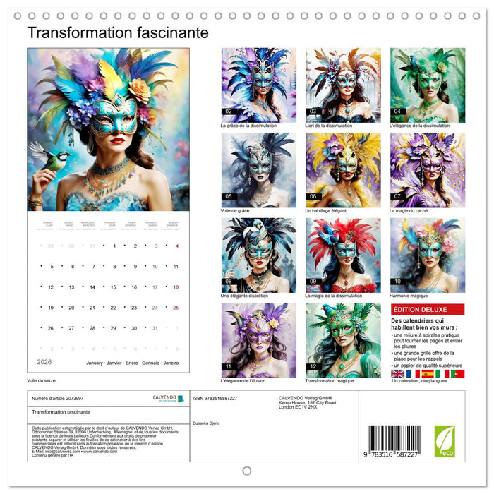 Transformation fascinante (CALVENDO Calendrier mensuel 2026)