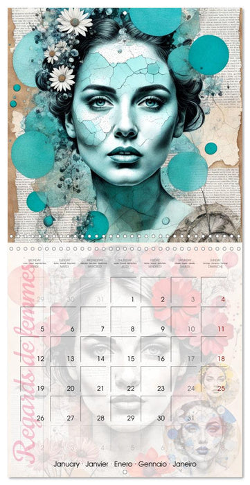 Regards de femmes (CALVENDO Calendrier mensuel 2026)