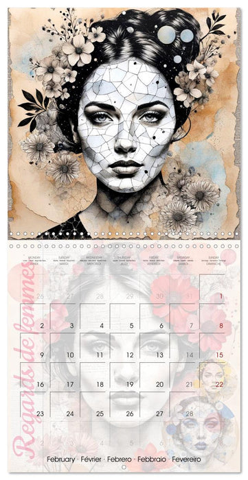 Regards de femmes (CALVENDO Calendrier mensuel 2026)
