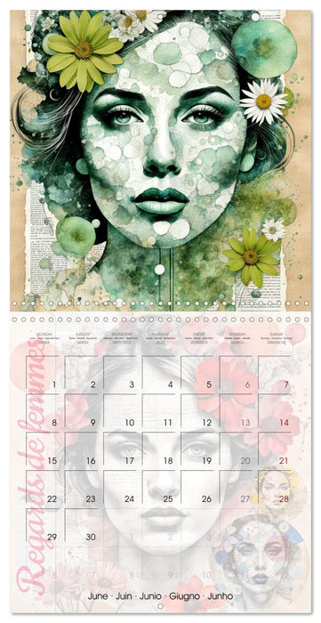 Regards de femmes (CALVENDO Calendrier mensuel 2026)