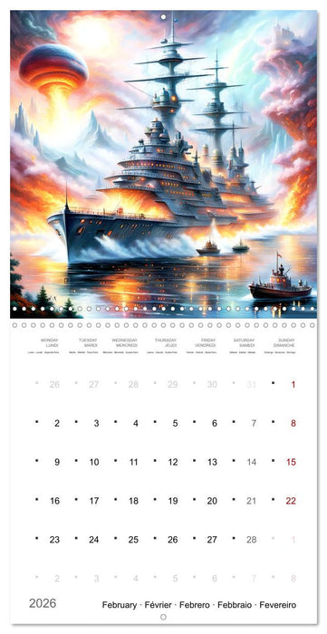 Les bateaux de demain (CALVENDO Calendrier mensuel 2026)