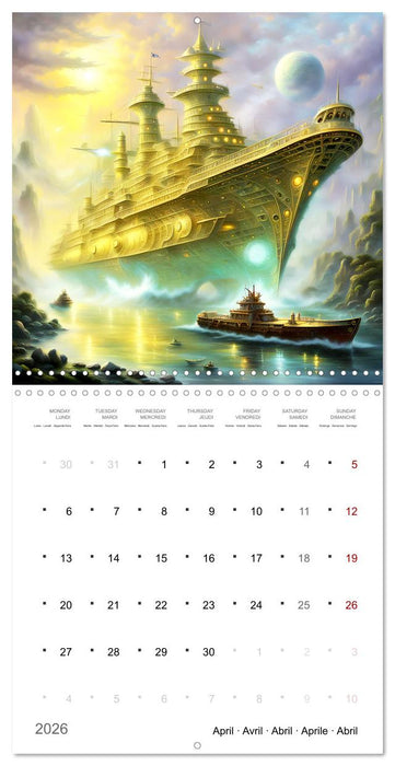 Les bateaux de demain (CALVENDO Calendrier mensuel 2026)