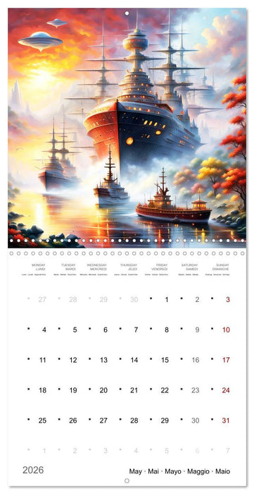 Les bateaux de demain (CALVENDO Calendrier mensuel 2026)