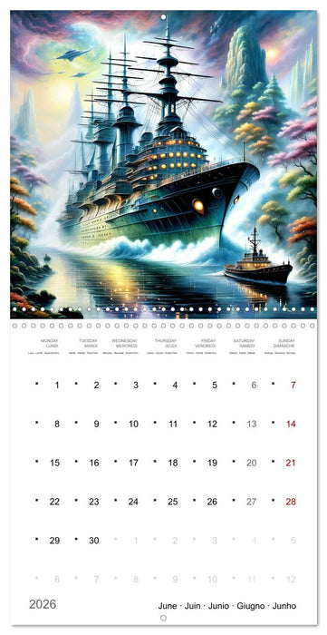 Les bateaux de demain (CALVENDO Calendrier mensuel 2026)