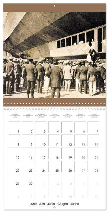 Les dirigeables : Cartes postales anciennes de Zeppelins (CALVENDO Calendrier mensuel 2026)