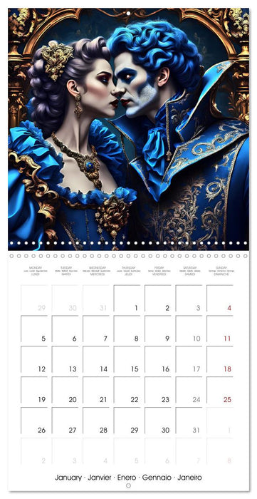 Vampire Pairs of Darkness (CALVENDO Monthly Calendar 2026)