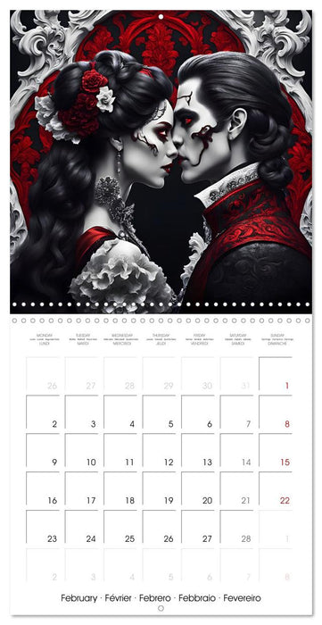 Vampire Pairs of Darkness (CALVENDO Monthly Calendar 2026)