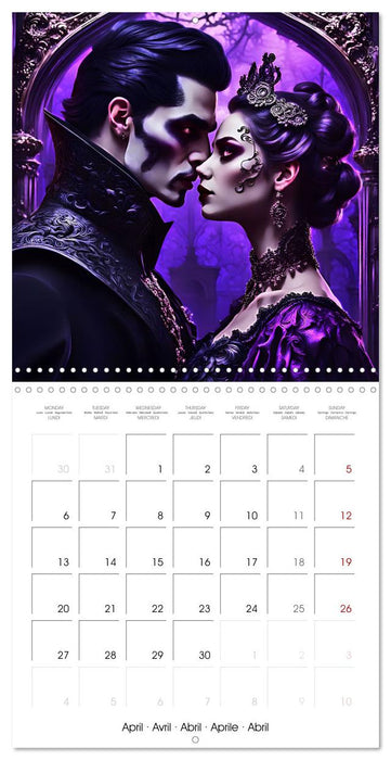 Vampire Pairs of Darkness (CALVENDO Monthly Calendar 2026)