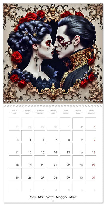 Vampire Pairs of Darkness (CALVENDO Monthly Calendar 2026)