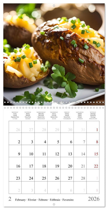 Classic AI potato dishes (CALVENDO Monthly Calendar 2026)