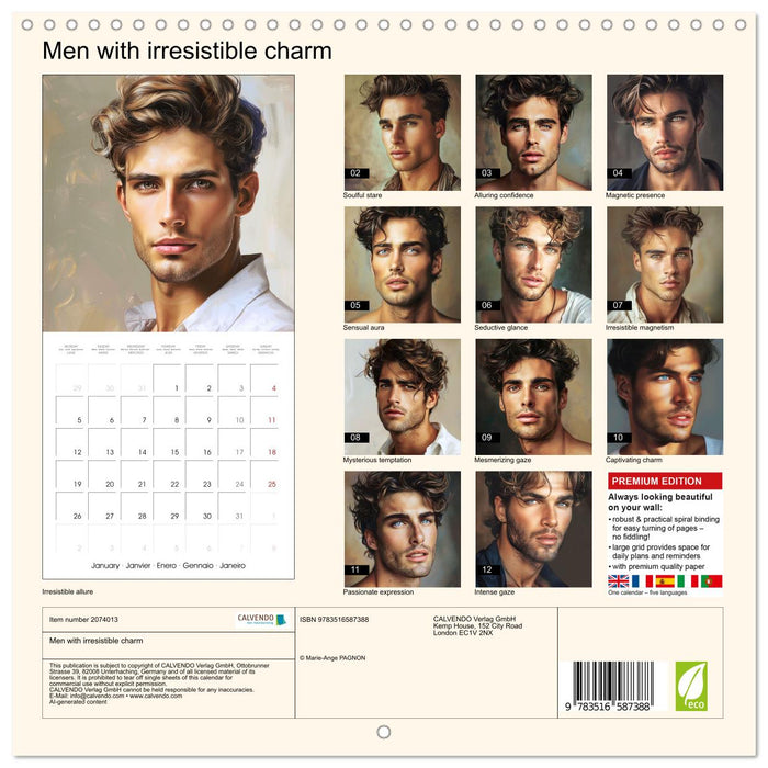 Men with irresistible charm (CALVENDO Monthly Calendar 2026)