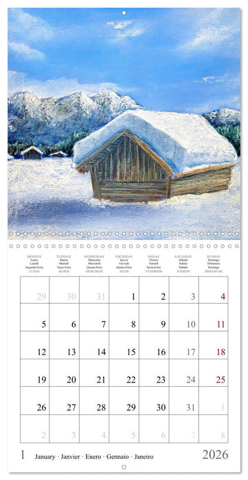 Upper Bavaria Art - Painted pictures from the south of Germany (CALVENDO Monthly Calendar 2026)