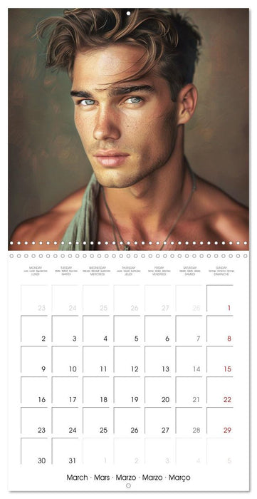 Sous le charme d'hommes sensuels (CALVENDO Calendrier mensuel 2026)