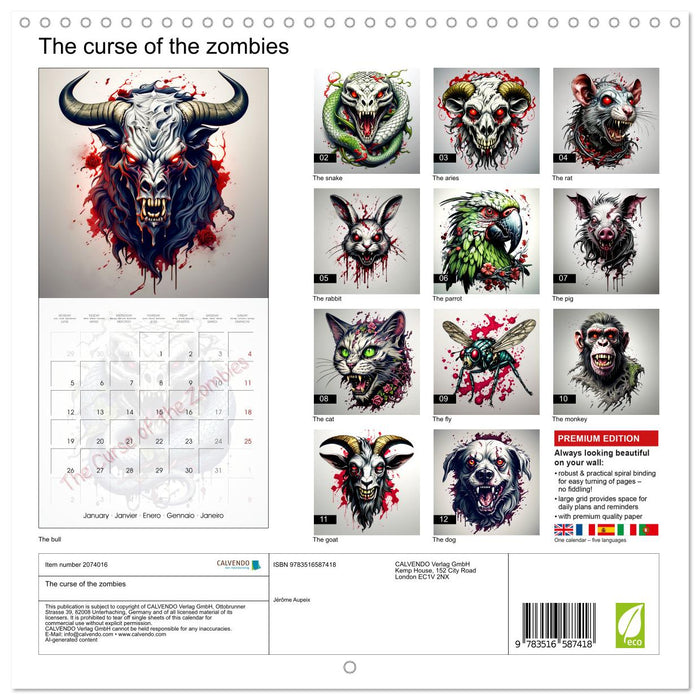 The curse of the zombies (CALVENDO Monthly Calendar 2026)