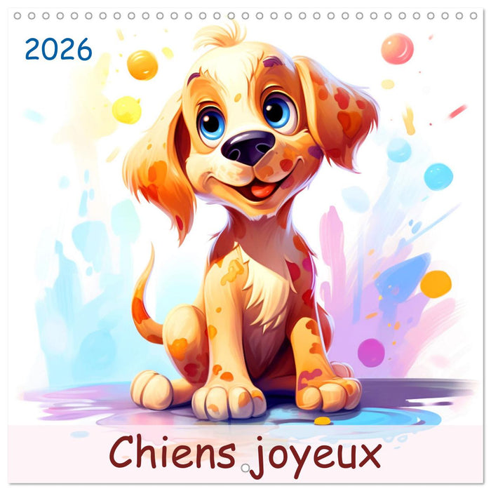 Chiens joyeux (CALVENDO Calendrier mensuel 2026)