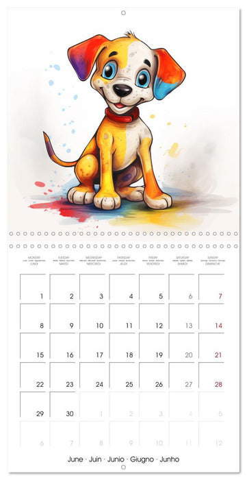 Chiens joyeux (CALVENDO Calendrier mensuel 2026)