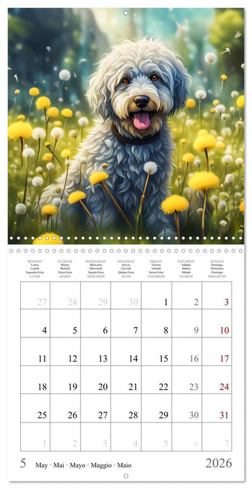 Hi, I am an Aussiedoodle (CALVENDO Monthly Calendar 2026)