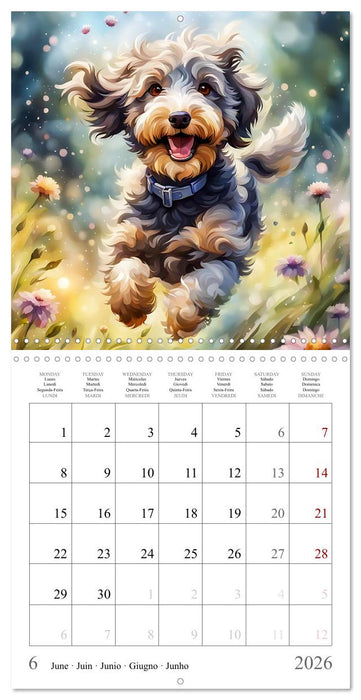 Hi, I am an Aussiedoodle (CALVENDO Monthly Calendar 2026)
