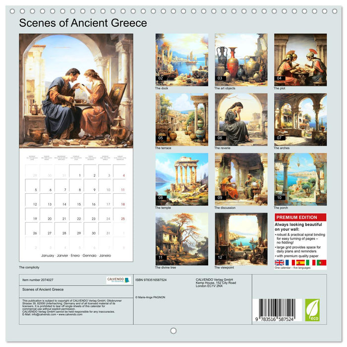 Scenes of Ancient Greece (CALVENDO Monthly Calendar 2026)