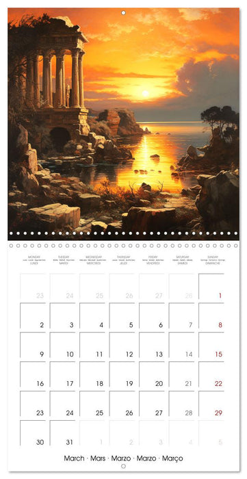 Splendeurs de la Grèce Antique (CALVENDO Calendrier mensuel 2026)