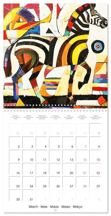 Symphonie animale colorée (CALVENDO Calendrier mensuel 2026)