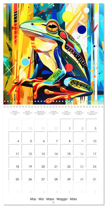 Symphonie animale colorée (CALVENDO Calendrier mensuel 2026)