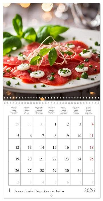 Flavors of Italy - A culinary AI journey (CALVENDO Monthly Calendar 2026)