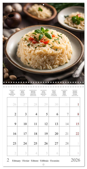 Flavors of Italy - A culinary AI journey (CALVENDO Monthly Calendar 2026)