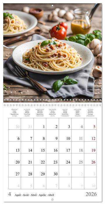 Flavors of Italy - A culinary AI journey (CALVENDO Monthly Calendar 2026)