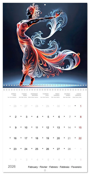 Vibrations de la danse (CALVENDO Calendrier mensuel 2026)