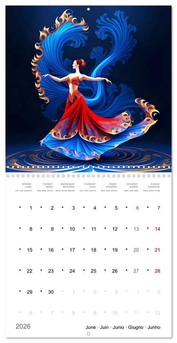 Vibrations de la danse (CALVENDO Calendrier mensuel 2026)