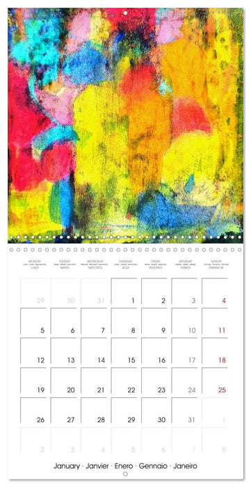 The abstract kaleidoscope of colours (CALVENDO Monthly Calendar 2026)