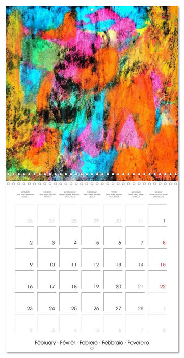 The abstract kaleidoscope of colours (CALVENDO Monthly Calendar 2026)